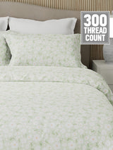 Nature Bouquet 100% Cotton 300 TC King Bedsheet with 2 Pillow Covers | Floral Fragrance Bedsheet Set