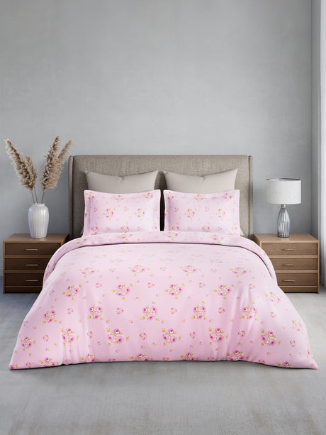 Nature Bouquet 100% Cotton 300 TC King Bedsheet with 2 Pillow Covers | Floral Fragrance Bedsheet Set