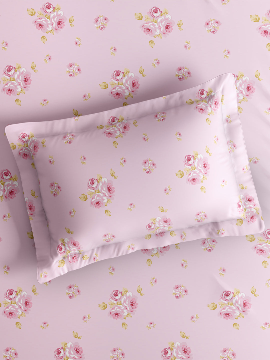 Nature Bouquet 100% Cotton 300 TC King Bedsheet with 2 Pillow Covers | Floral Fragrance Bedsheet Set