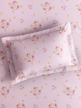 Nature Bouquet 100% Cotton 300 TC King Bedsheet with 2 Pillow Covers | Floral Fragrance Bedsheet Set