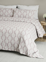Cottage Garden 100% Cotton 300 TC Grey Ethnic Print King Bedsheet with 2 Pillow Covers - Perfect for Gifting