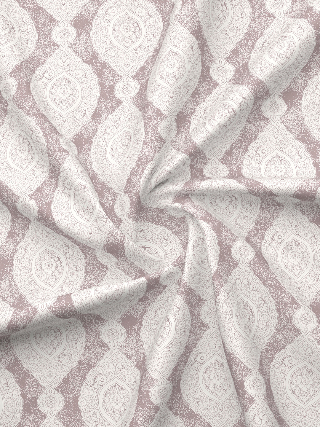 Cottage Garden 100% Cotton 300 TC Grey Ethnic Print King Bedsheet with 2 Pillow Covers - Perfect for Gifting