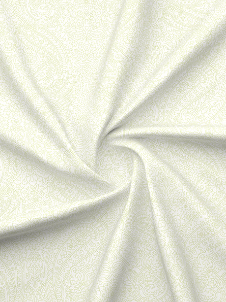 Cottage Garden 100% Cotton 300 TC White Ethnic Print King Bedsheet with 2 Pillow Covers - Perfect for Gifting