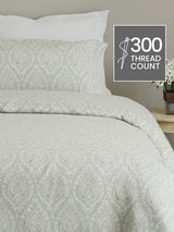 Cottage Garden 100% Cotton 300 TC Grey Ethnic Print King Bedsheet with 2 Pillow Covers - Perfect for Gifting