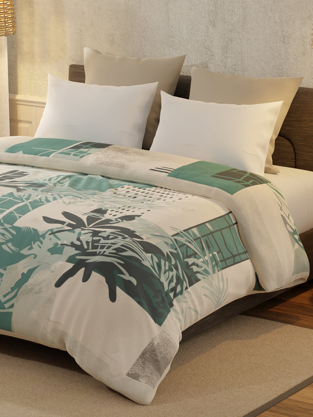 Gardenia Augusta Floral 2 Ply Double Premium Mink Blanket (Size - 2.20 m x 2.40 m)