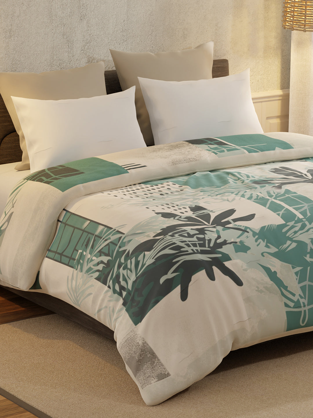 Gardenia Augusta Floral 2 Ply Double Premium Mink Blanket (Size - 2.20 m x 2.40 m)