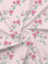 Embrace 100% Cotton 152 TC Pink Floral King Bedsheet with 2 Pillow Covers
