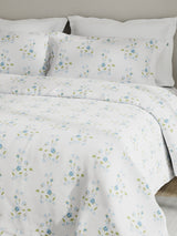 Embrace 100% Cotton 152 TC Purple Floral King Bedsheet with 2 Pillow Covers