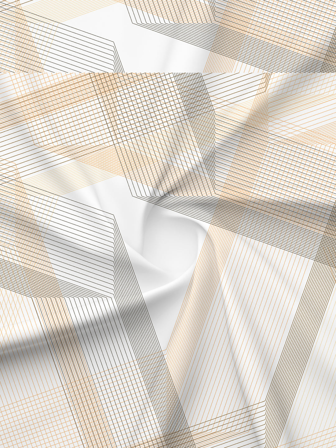 Embrace 100% Cotton 152 TC Beige Stripes King Bedsheet with 2 Pillow Covers