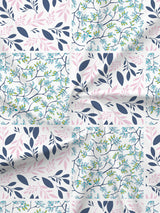 Embrace 100% Cotton 152 TC Blue & Pink Floral King Bedsheet with 2 Pillow Covers