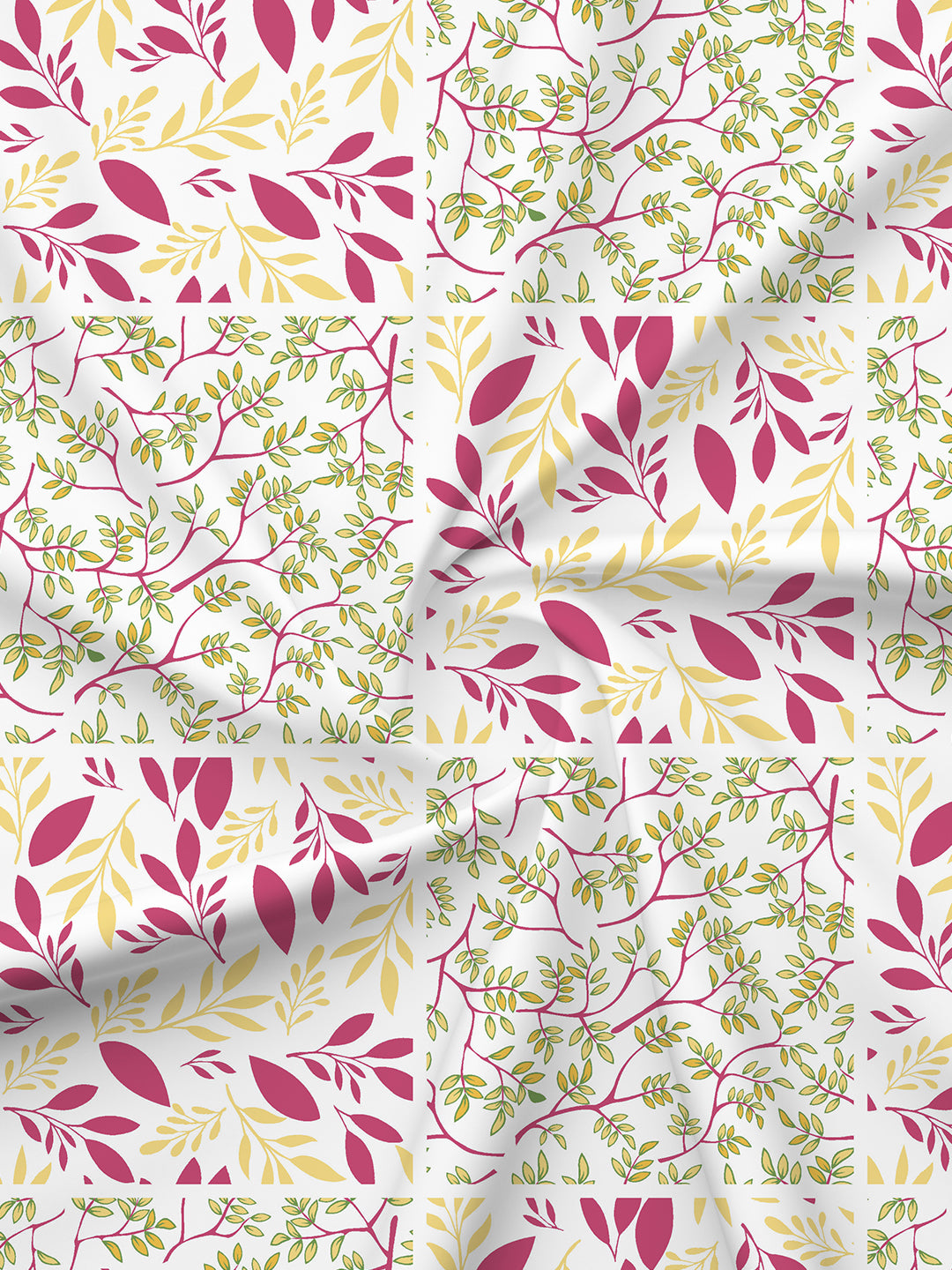 Embrace 100% Cotton 152 TC Pink & Yellow Floral King Bedsheet with 2 Pillow Covers