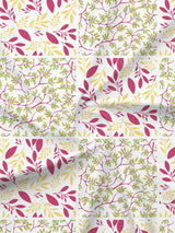 Embrace 100% Cotton 152 TC Pink & Yellow Floral King Bedsheet with 2 Pillow Covers