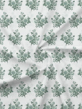 Embrace 100% Cotton 152 TC Green Floral King Bedsheet with 2 Pillow Covers