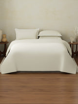 100% Cotton 400 TC King Size Bedding Set, 1 Bedsheet with 1 Duvet Cover & 4 Pillow Covers, Cotton Charm Collection (Grey)