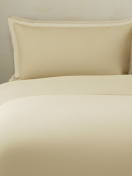 100% Cotton, 400 TC | King Size Bedding Set| 1 Bedsheet with 1 Duvet Cover & 4 Pillow Covers | Cotton Charm Collection - Beige