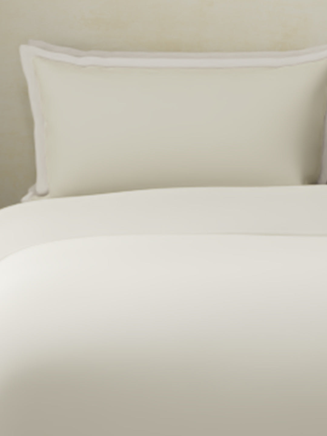 100% Cotton 400 TC King Size Bedding Set, 1 Bedsheet with 1 Duvet Cover & 4 Pillow Covers, Cotton Charm Collection (Cream)