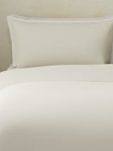 100% Cotton 400 TC King Size Bedding Set, 1 Bedsheet with 1 Duvet Cover & 4 Pillow Covers, Cotton Charm Collection (Cream)
