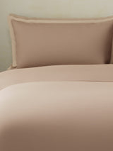 100% Cotton 400 TC King Size Bedding Set, 1 Bedsheet with 1 Duvet Cover & 4 Pillow Covers, Cotton Charm Collection (Brown)