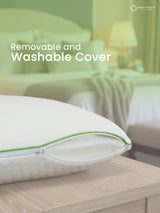 Premium Aloe Vera Pillow - Pack of 1 (69 L cm x 43 W cm) Soothing, Antibacterial Fabric for Restful Sleep