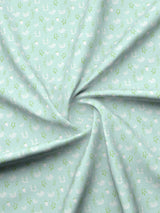 Valatia 100% Cotton 200 TC Green Floral King Fitted Bedsheet with 2 Pillow Covers
