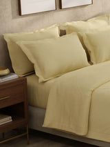 100% Cotton 300 TC, King Size Dyed Bedsheet with 1 Duvet Cover and 4 Pillow Covers, Emblem Collection - Mojave Desert