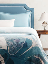 Double Size 2-Ply Cloudy Blanket for Heavy Winter, Blue Floral (2.40 m L x 2.20 m W), Infinity