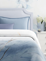 Perfect for Winter Season, Blue Printed 100% Polyester Double Size Blanket (Platinum Pulse Collection)