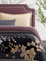 Double Size 3-Ply Blanket for Heavy Winter, Grey Floral, (2.40 m L x 2.20 m W), Luxe Loom