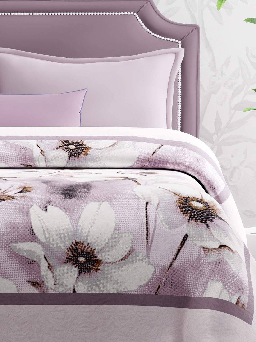 Scented Double Blanket for Heavy Winter, Purple Floral (94 inches L x 87 inches W), Nature Bouquet