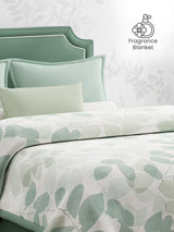 Scented Double Blanket for Heavy Winter, Green Floral (94 inches L x 87 inches W), Nature Bouquet