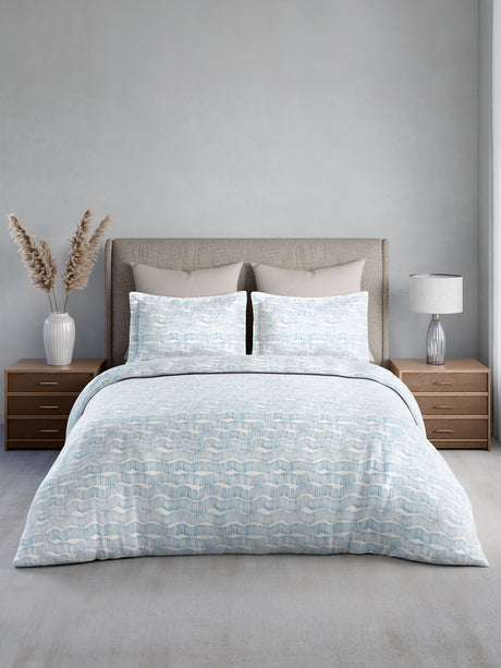 Cottage Garden 100% Cotton 300 TC King Bedsheet with 2 Pillow Covers | Printed Bedsheet Set