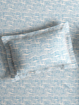 Cottage Garden 100% Cotton 300 TC King Bedsheet with 2 Pillow Covers | Printed Bedsheet Set