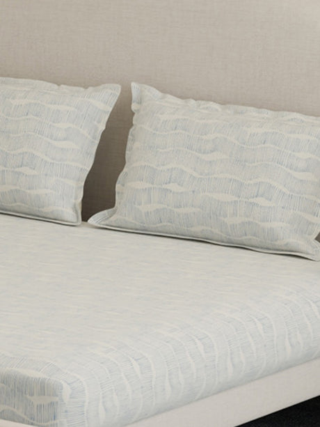 100% Cotton 300 TC, Printed King Bedsheet Set, Cottage Garden