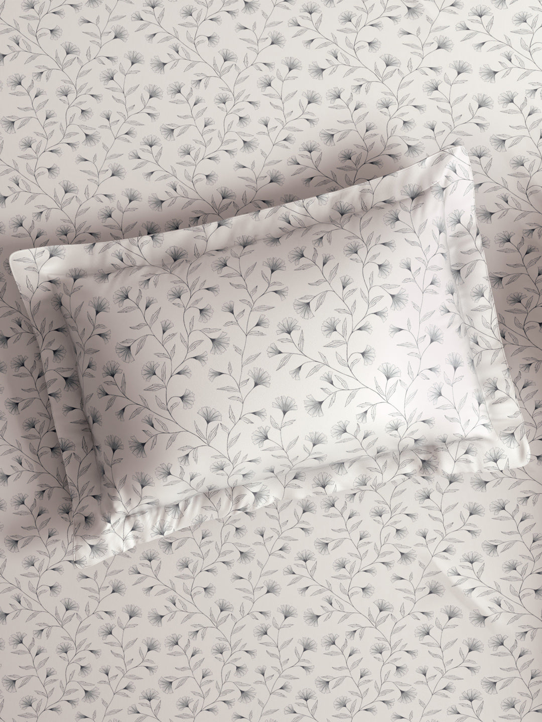 Cottage Garden 100% Cotton 300 TC King Bedsheet with 2 Pillow Covers | Printed Bedsheet Set