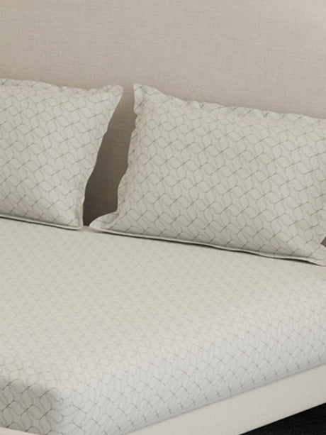 100% Cotton 300 TC, Printed King Bedsheet Set, Cottage Garden