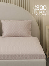 Cottage Garden 100% Cotton 300 TC King Bedsheet with 2 Pillow Covers | Printed Bedsheet Set