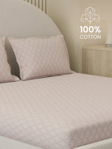 Cottage Garden 100% Cotton 300 TC King Bedsheet with 2 Pillow Covers | Printed Bedsheet Set