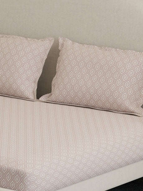 100% Cotton 300 TC, Printed King Bedsheet Set, Cottage Garden