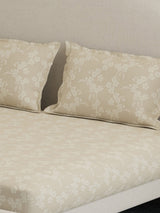Cottage Garden 100% Cotton 300 TC King Bedsheet with 2 Pillow Covers | Printed Bedsheet Set