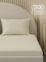 Cottage Garden 100% Cotton 300 TC King Bedsheet with 2 Pillow Covers | Printed Bedsheet Set