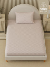 Cottage Garden 100% Cotton 300 TC Single Bedsheet with 1 Pillow Cover | Printed Bedsheet Set