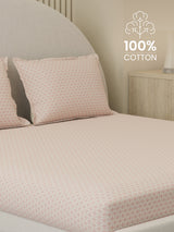 Cottage Garden 100% Cotton 300 TC King Bedsheet with 2 Pillow Covers | Printed Bedsheet Set