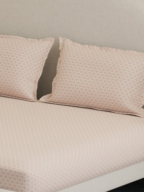 100% Cotton 300 TC, Printed King Bedsheet Set, Cottage Garden