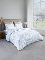 Cottage Garden 100% Cotton 300 TC King Bedsheet with 2 Pillow Covers | Printed Bedsheet Set