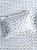 Cottage Garden 100% Cotton 300 TC King Bedsheet with 2 Pillow Covers | Printed Bedsheet Set