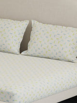 Cottage Garden 100% Cotton 300 TC King Bedsheet with 2 Pillow Covers | Printed Bedsheet Set