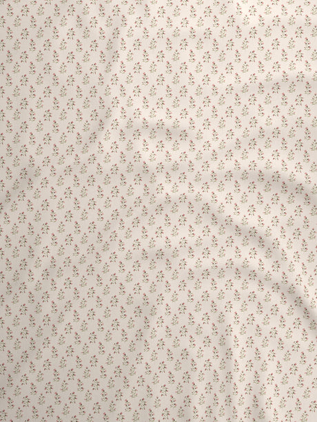 100% Cotton 300 TC, Printed Single Bedsheet Set, Cottage Garden