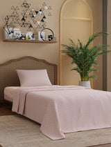 100% Cotton 300 TC, Printed Single Bedsheet Set, Cottage Garden