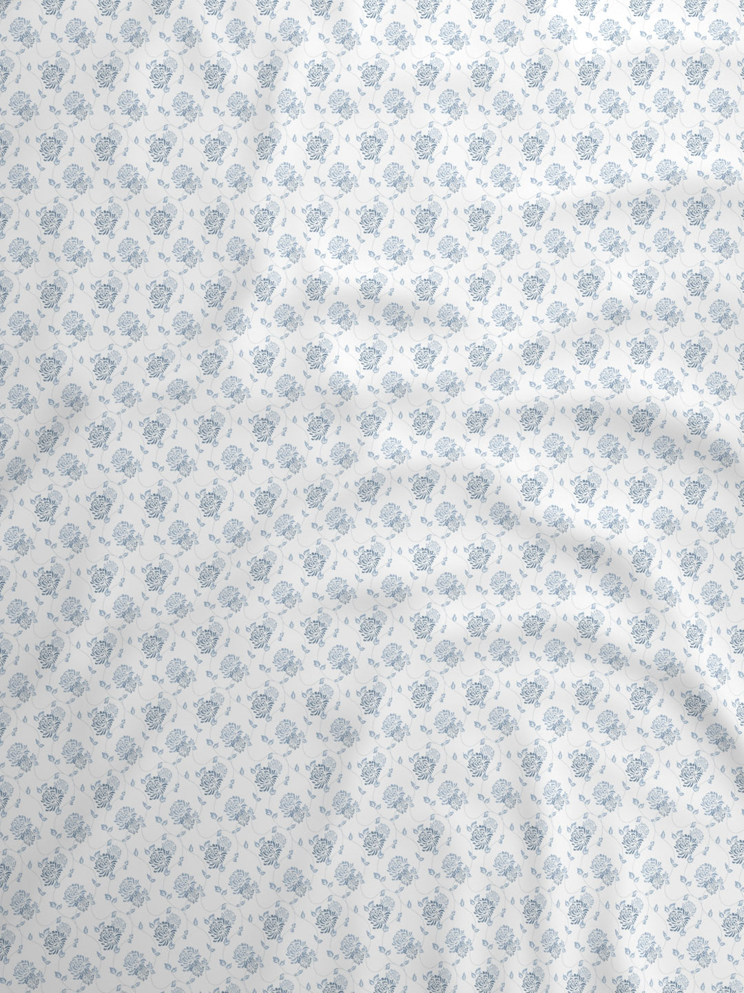 100% Cotton 300 TC, Printed Single Bedsheet Set, Cottage Garden