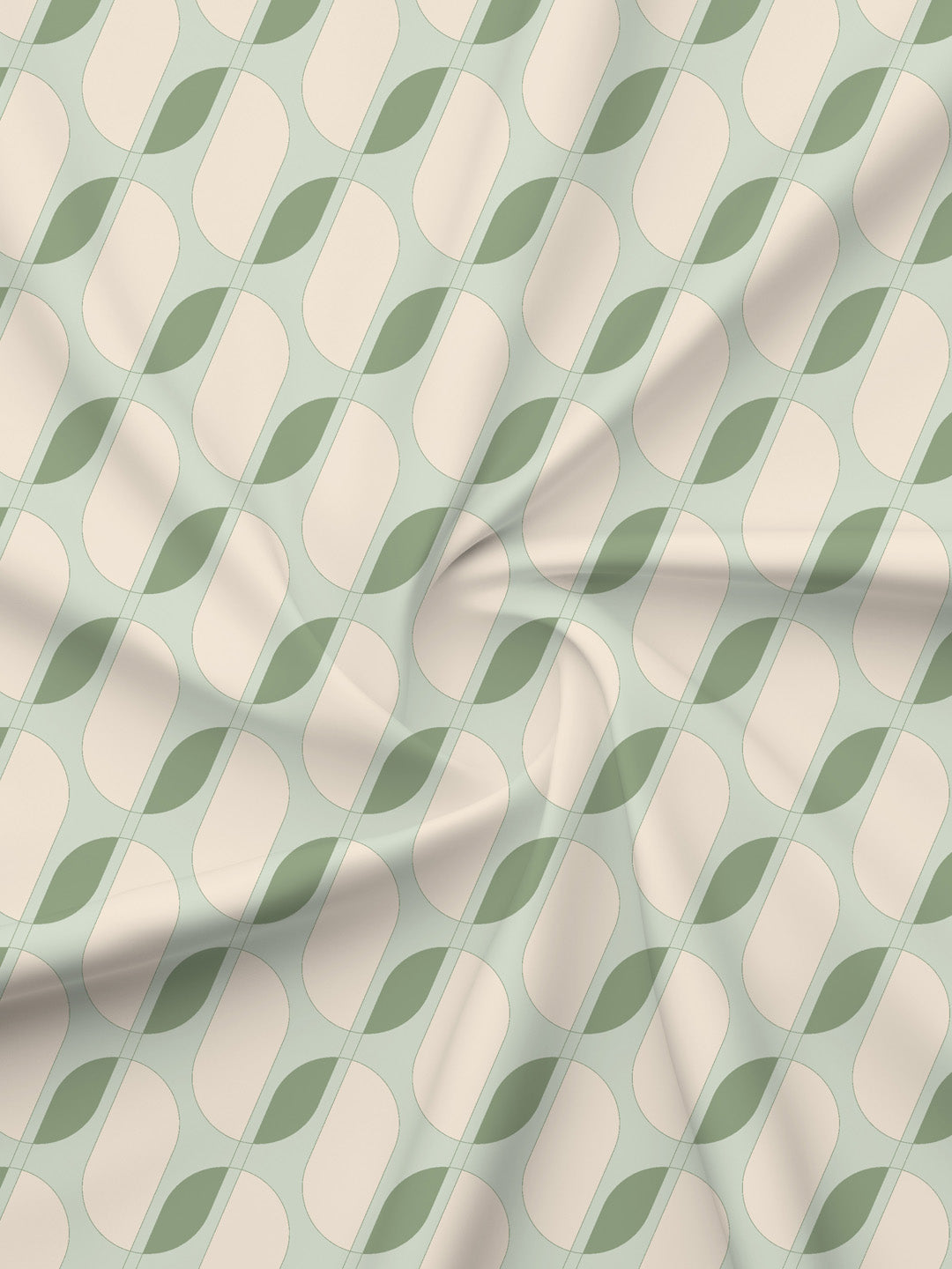 100% Cotton King Bedsheet Set, 152 TC Green Printed, Embrace